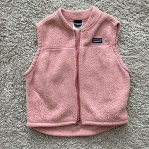 Patagonia Kids Soft Pink Fleece Vest